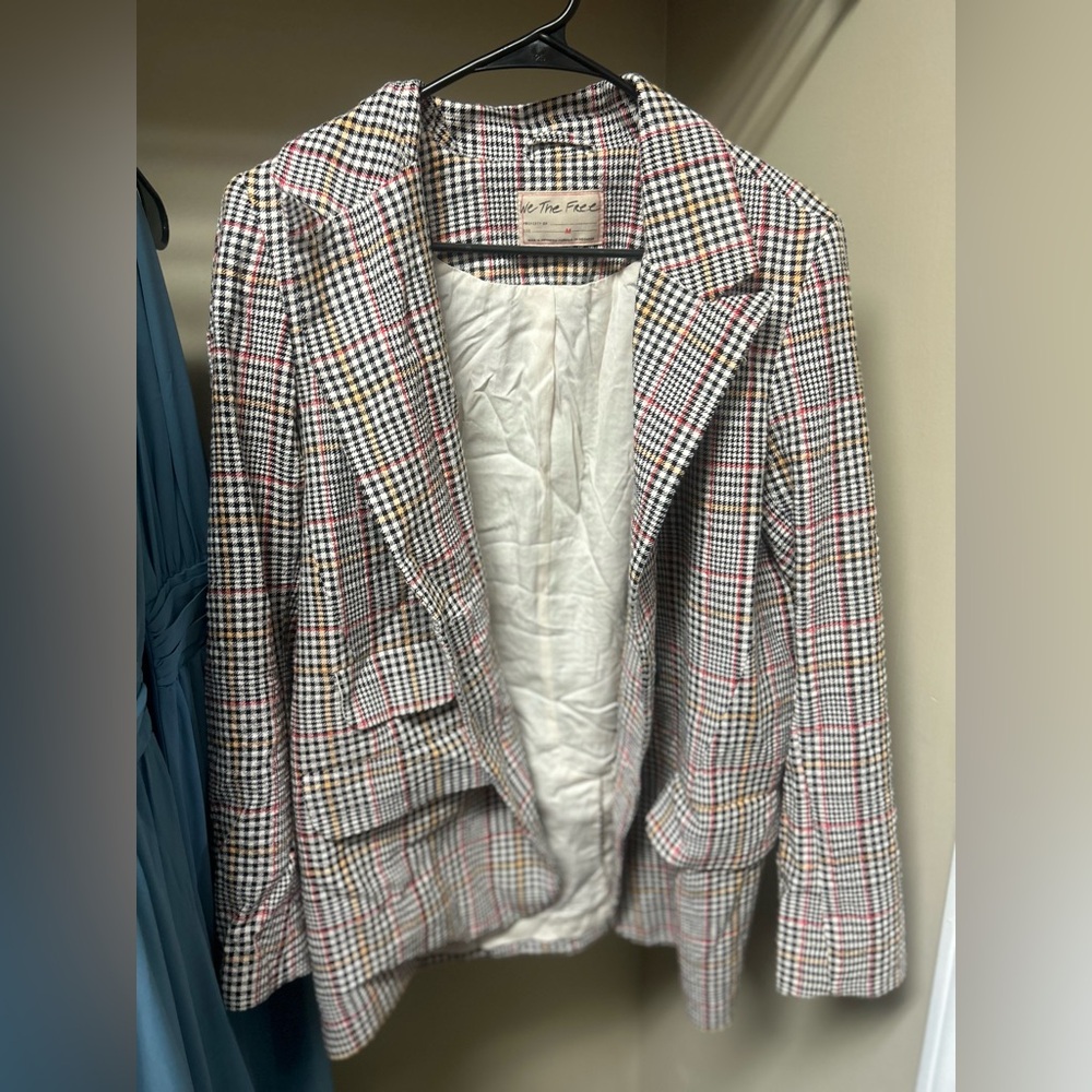 Free people plaid blazer